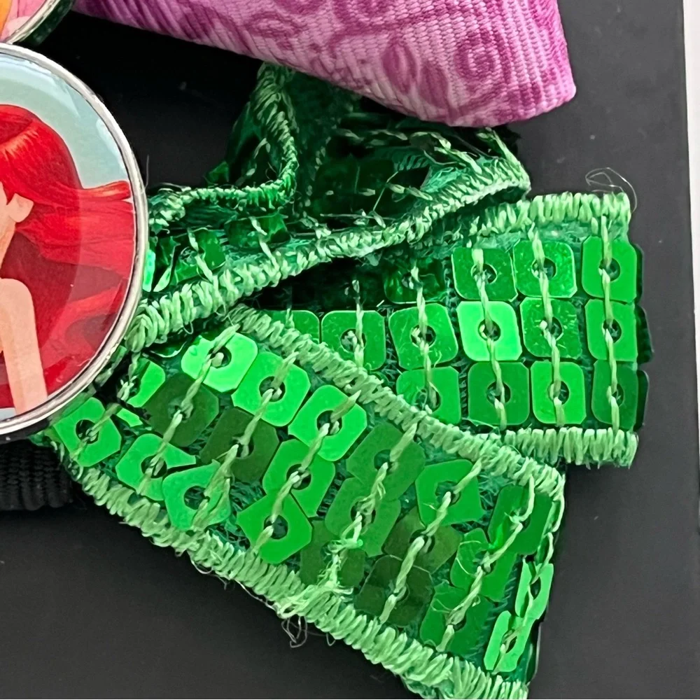 🐾🐈‍⬛ Disney Tails Pet Collar or Lead Trim - 💜Rapunzel & Ariel 💚